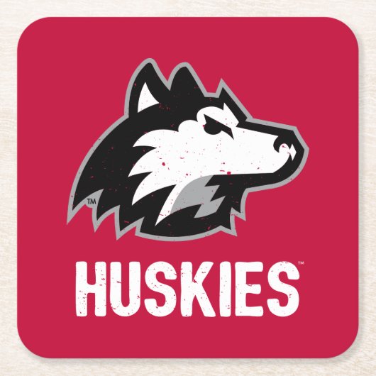 NIU Huskies Distress Kartonnen Onderzetters (Voorkant)