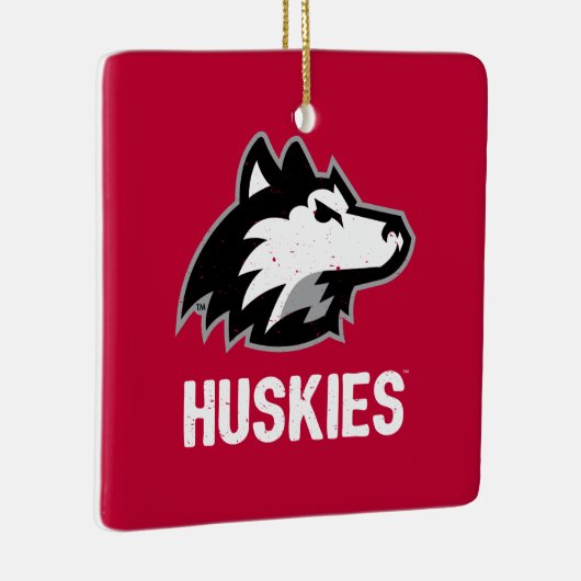 NIU Huskies Distress Keramisch Ornament (Rechts)