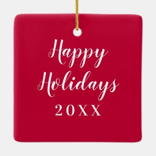 NIU Huskies Distress Keramisch Ornament (Achterkant)