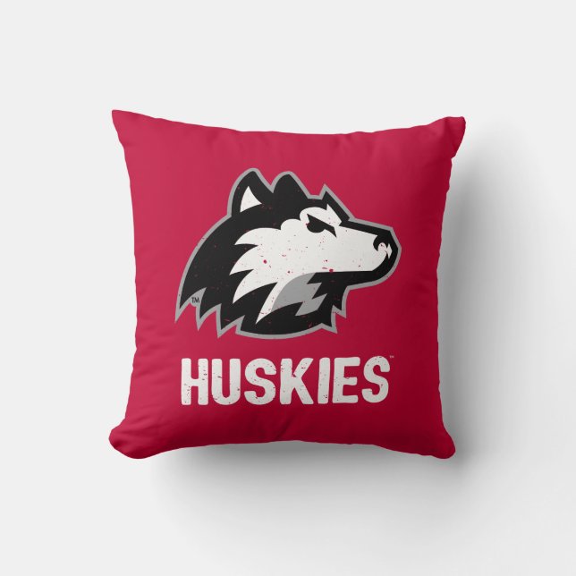 NIU Huskies Distress Kussen (Voorkant)