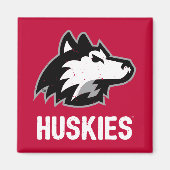 NIU Huskies Distress Magneet (Voorkant)
