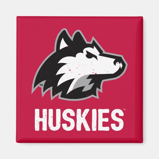 NIU Huskies Distress Magneet (Voorkant)