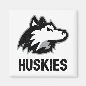 NIU Huskies Distress Magneet (Voorkant)