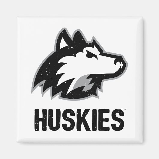 NIU Huskies Distress Magneet (Voorkant)