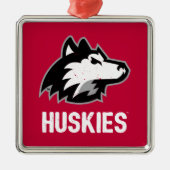 NIU Huskies Distress Metalen Ornament (Voorkant)