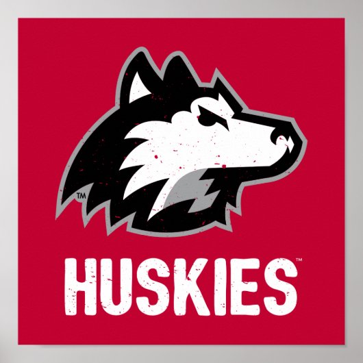 NIU Huskies Distress Poster (Voorkant)