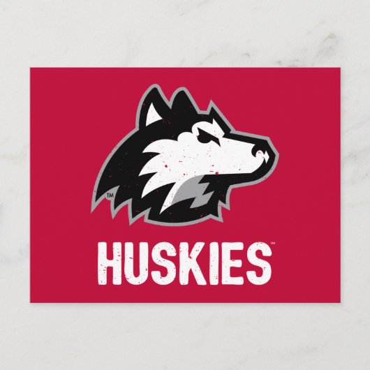 NIU Huskies Distress Uitnodiging Briefkaart (Voorkant)