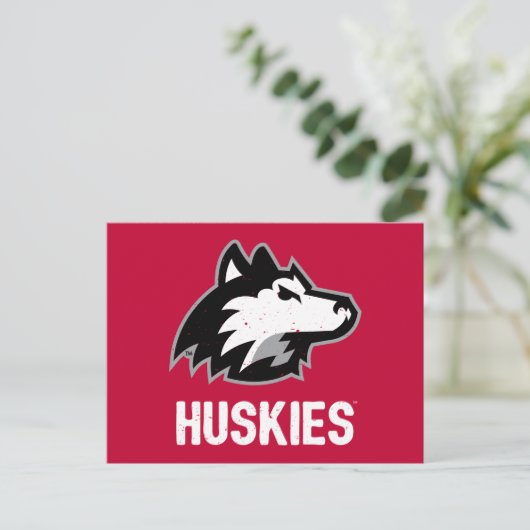 NIU Huskies Distress Uitnodiging Briefkaart (Staand voorkant)