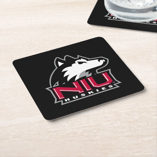 NIU Huskies Kartonnen Onderzetters (Schuin)