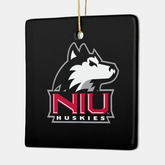 NIU Huskies Keramisch Ornament (Links)