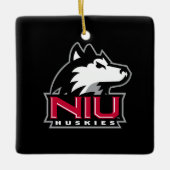 NIU Huskies Keramisch Ornament (Voorkant)