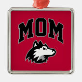 NIU Huskies Mama Metalen Ornament (Voorkant)