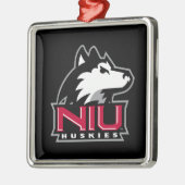 NIU Huskies Metalen Ornament (Links)