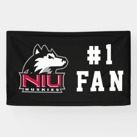 NIU Huskies Spandoek (Horizontaal)