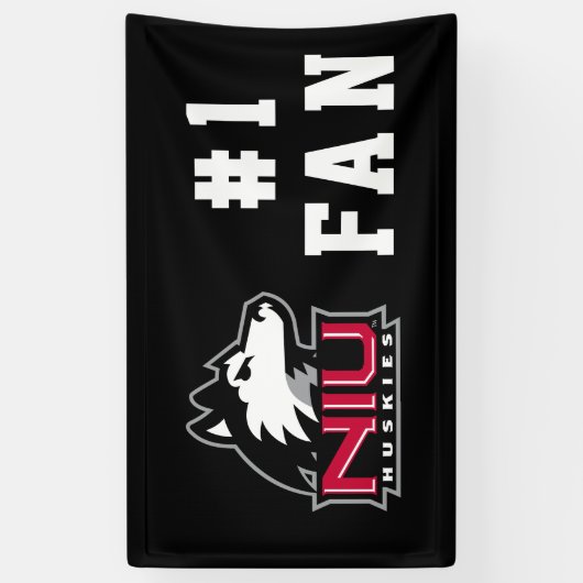 NIU Huskies Spandoek (Verticaal)