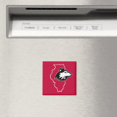 NIU Huskies State Love Magneet (Insitu (Vaatwasser))