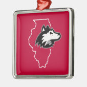 NIU Huskies State Love Metalen Ornament (Links)