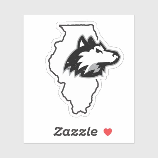 NIU Huskies State Love Sticker (Vel)
