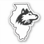NIU Huskies State Love Sticker (Voorkant)