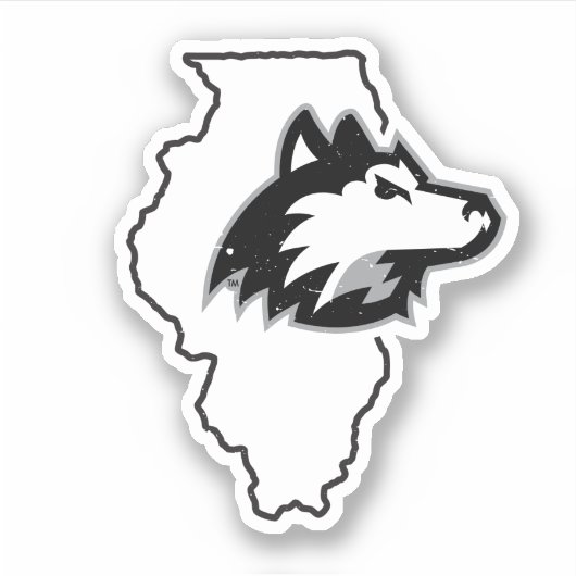 NIU Huskies State Love Sticker (Voorkant)