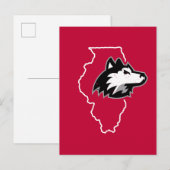 NIU Huskies State Love Uitnodiging Briefkaart (Voorkant / Achterkant)