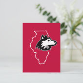 NIU Huskies State Love Uitnodiging Briefkaart (Staand voorkant)