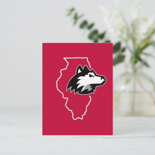 NIU Huskies State Love Uitnodiging Briefkaart (Staand voorkant)