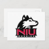 NIU Huskies Wordmark Briefkaart (Voorkant / Achterkant)