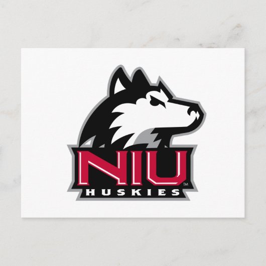 NIU Huskies Wordmark Briefkaart (Voorkant)