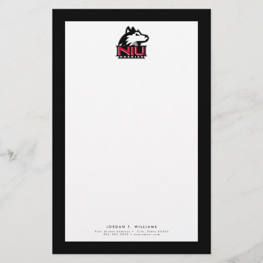 NIU Huskies Wordmark Briefpapier (Voorkant)