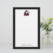 NIU Huskies Wordmark Briefpapier (Staand voorkant)