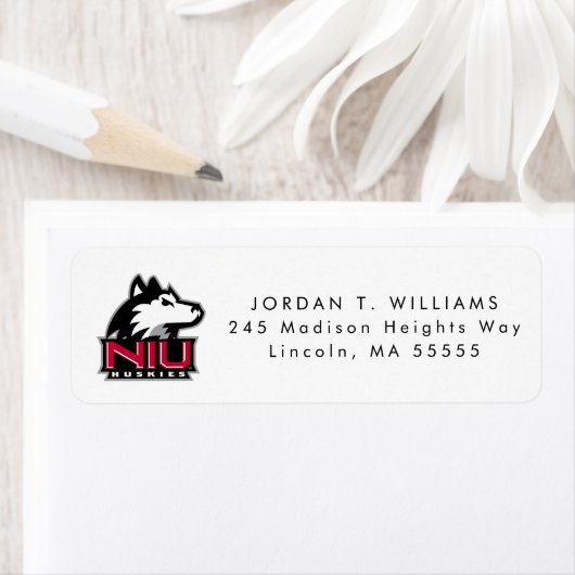 NIU Huskies Wordmark Etiket (Insitu)