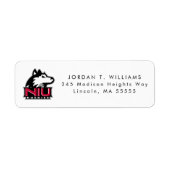 NIU Huskies Wordmark Etiket (Voorkant)