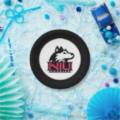 NIU Huskies Wordmark Papieren Bordje (Feest)