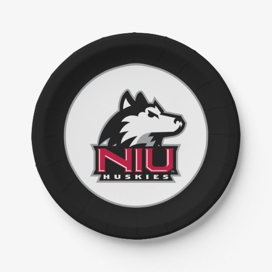 NIU Huskies Wordmark Papieren Bordje (Voorkant)