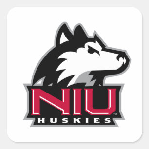 NIU Huskies Wordmark Vierkante Sticker