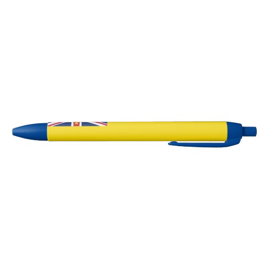 Niue Flag Blauwe Inkt Pen (Bodem)