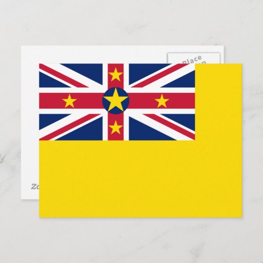 Niue Flag Briefkaart (Voorkant / Achterkant)