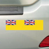 Niue Flag Bumpersticker (Op auto)