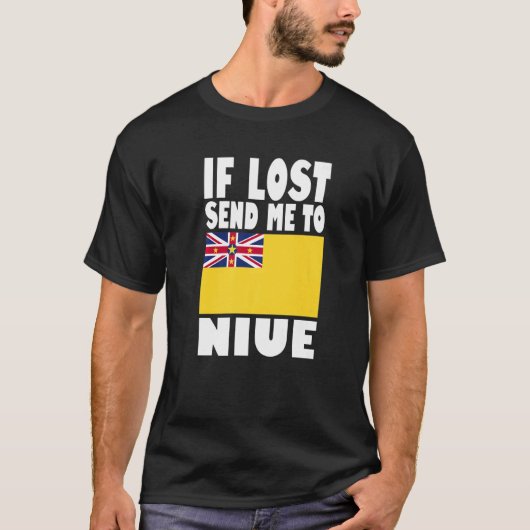 Niue Flag Design If lost send me to Niue Premium T-shirt (Voorkant)