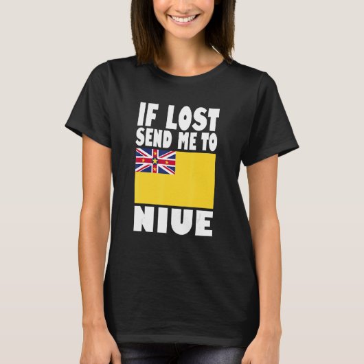 Niue Flag Design  If lost send me to Niue T-shirt (Voorkant)
