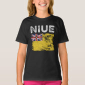 Niue Flag Distress — Niuean Flag T-shirt (Voorkant)