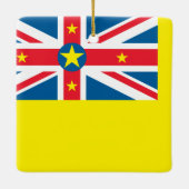 Niue Flag Keramisch Ornament (Achterkant)