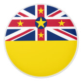 Niue Flag Keramische Knop (Voorkant)