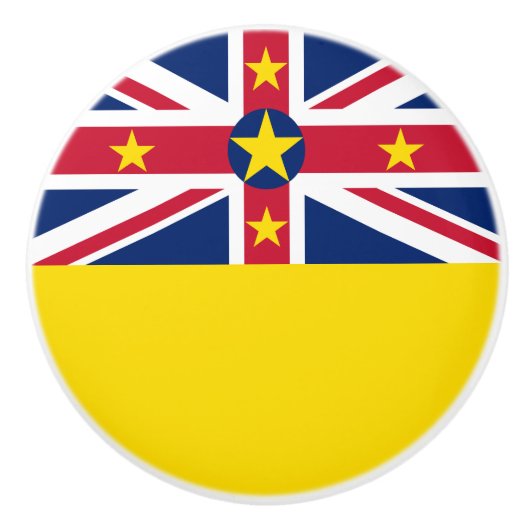 Niue Flag Keramische Knop (Voorkant)
