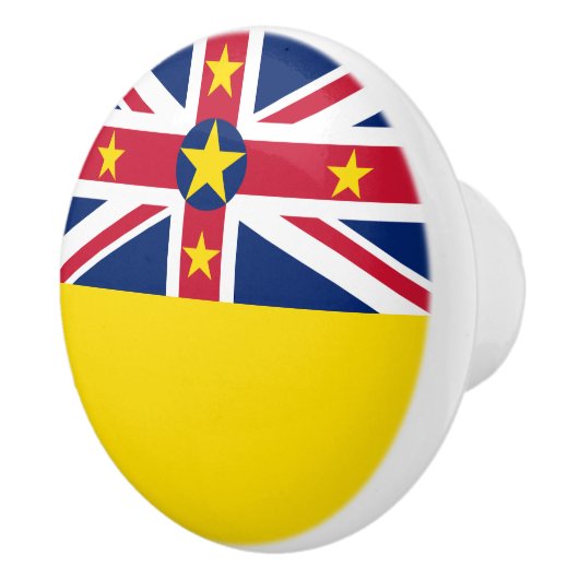 Niue Flag Keramische Knop (Rechts)