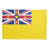 Niue Flag Kussensloop (Achterkant)