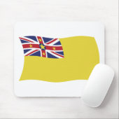 Niue Flag Mousepad Muismat (Met muis)