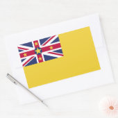 Niue Flag Rechthoekige Sticker (Envelop)