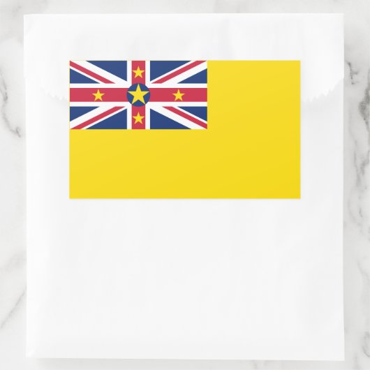 Niue Flag Rechthoekige Sticker (Tas)